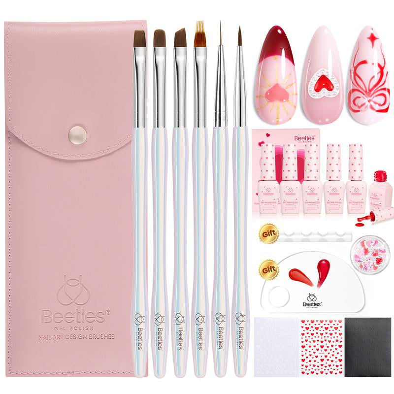 【Valentine'S Day Limited Edition】Beetles 2025 HEARTBEAT Gel Nail Polish Kit, Best Gift Choice for Women and Girls