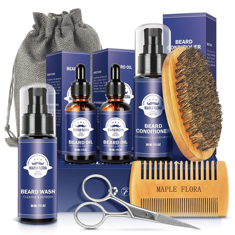 Beard Care Kit Gifts Set W/Beard Conditioner Valentine's Day Present Birthday Gifts for Men Him Dad Boyfriend Husband