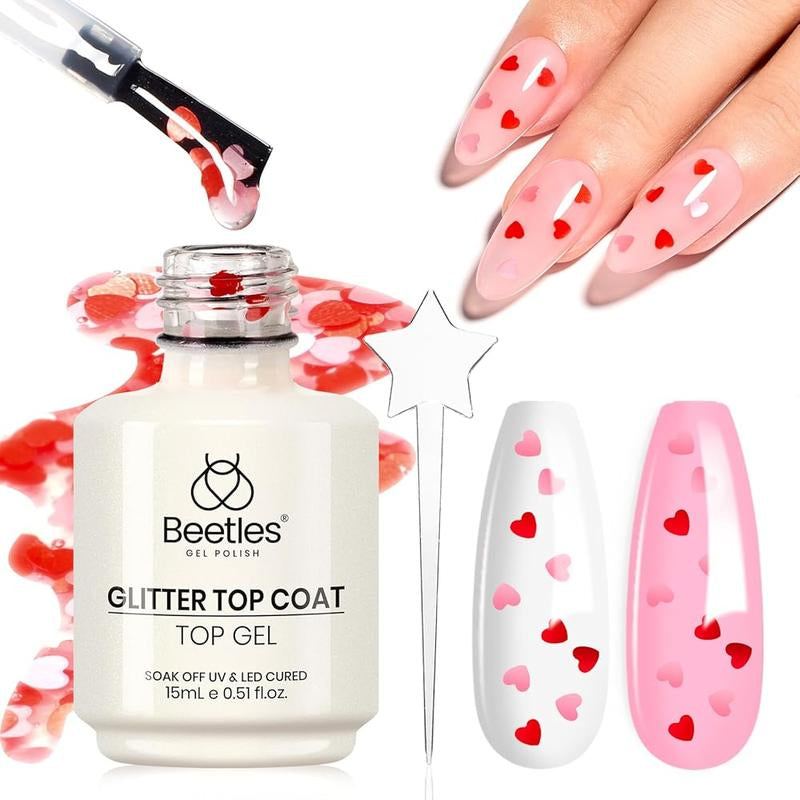 【Valentine'S Day Limited Edition】Beetles 2025 HEARTBEAT Gel Nail Polish Kit, Best Gift Choice for Women and Girls