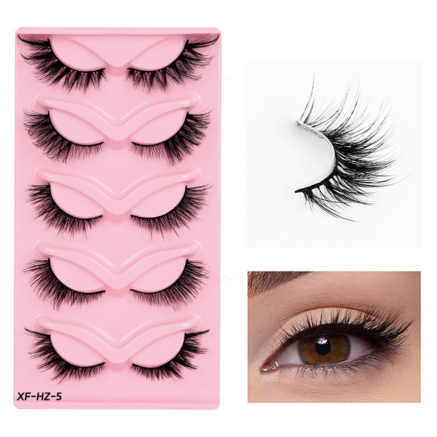 5 Pair Fake Lashes Eye Lashes Natural Look