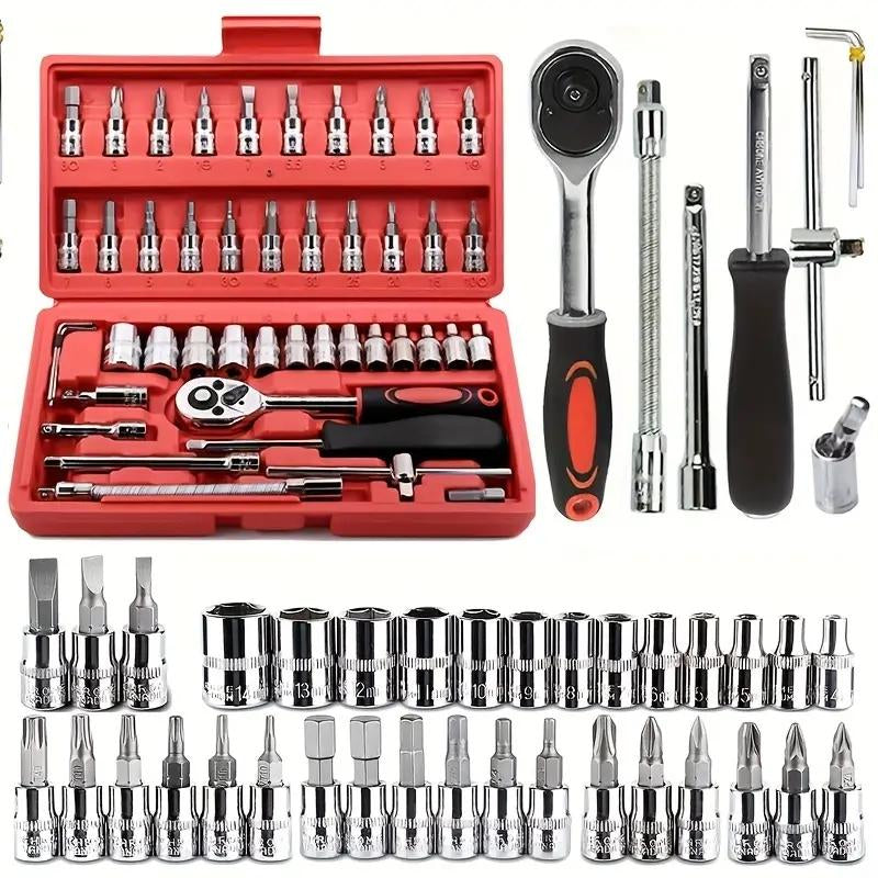 Comprehensive Professional Tool Set for Household and Automotive Repairs