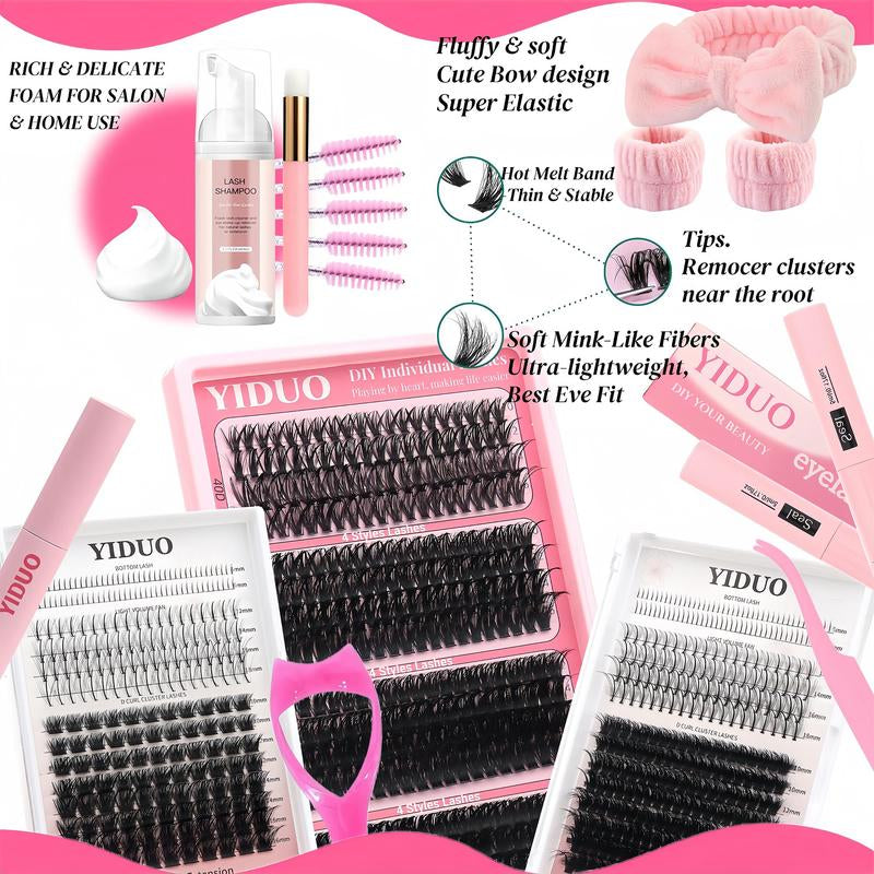 Mixed Length Individual False Eyelashes Kit Valentine's Day Gift