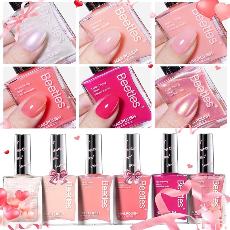 【Valentine'S Day Limited Edition】Beetles 2025 HEARTBEAT Gel Nail Polish Kit, Best Gift Choice for Women and Girls